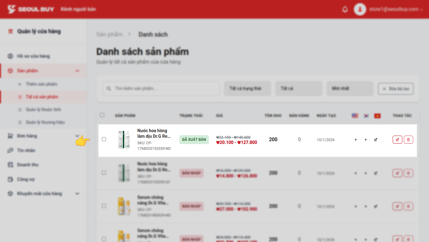 Chi tiết dòng sản phẩm