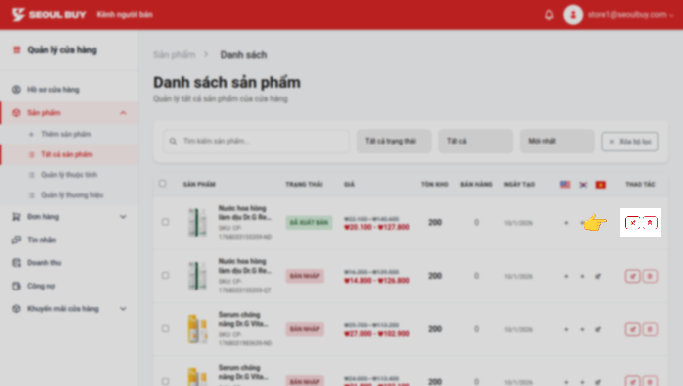 Sửa nhân bản xóa